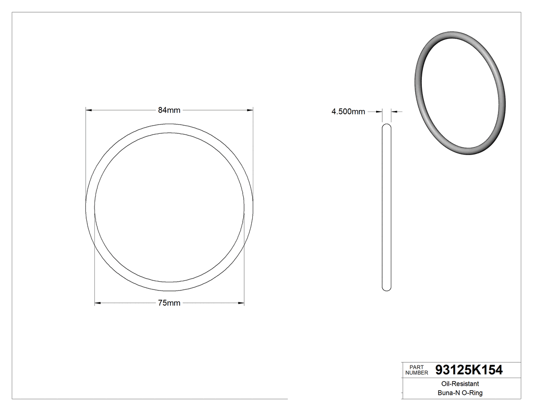 Technical drawing - 93125K154